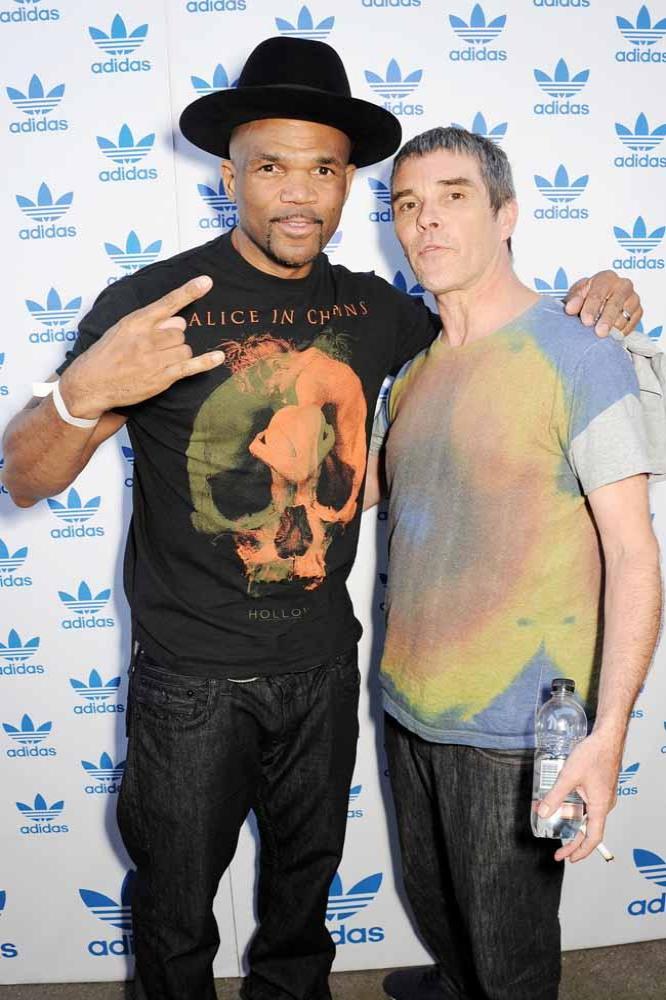 DMC and Ian Brown at the adidas #Spezial launch