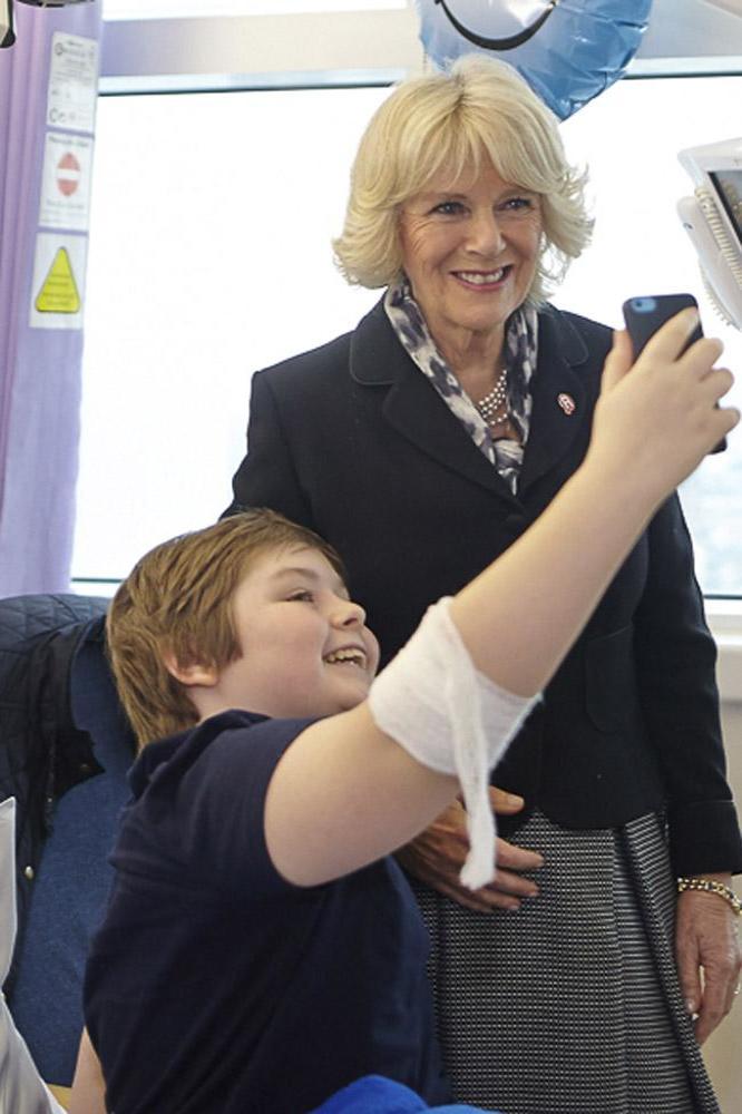 Duchess Camilla poses for selfie with Danny Roberts