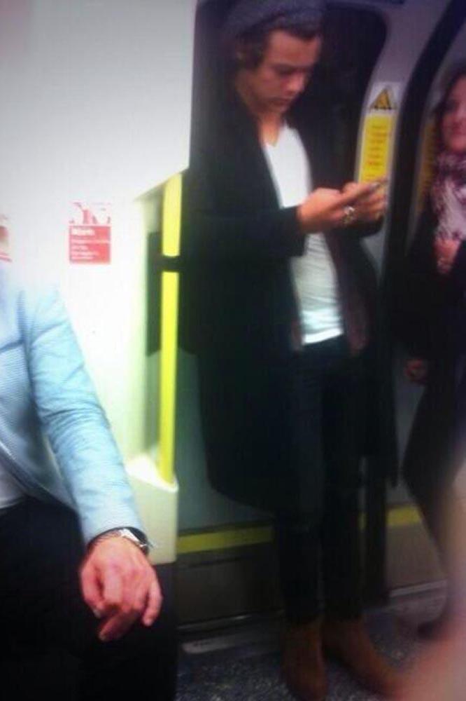 Harry Styles on the tube