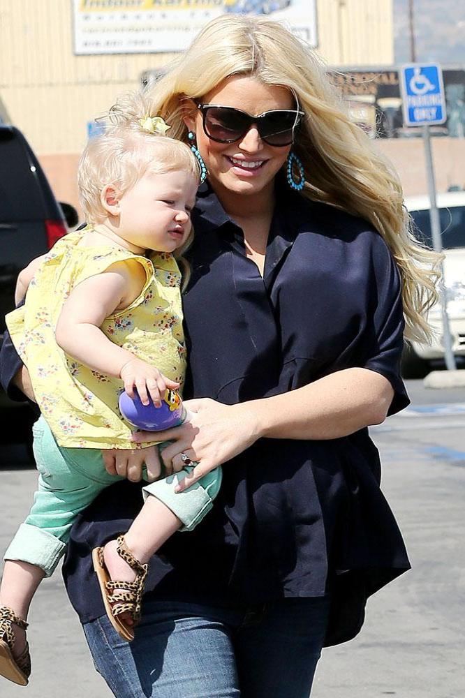 Jessica Simpson with daughter Maxwell