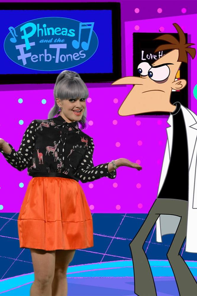 Kelly Osbourne hosting Phineas and Ferb Musical Cliptastic Countdown