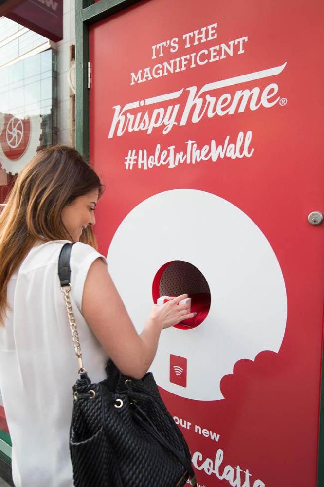 Krispy Kreme launch doughnut Hole in the Wall 