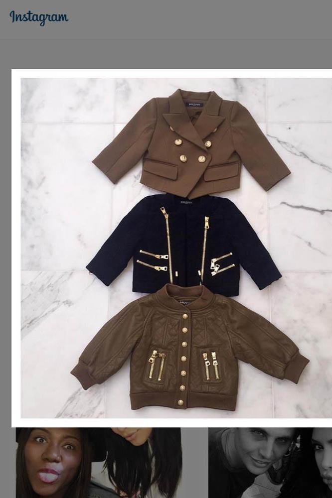 North West's Balmain jackets