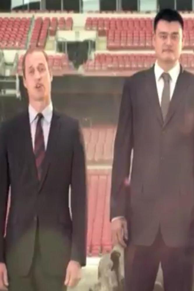 Prince William, Beckham and Yao Ming