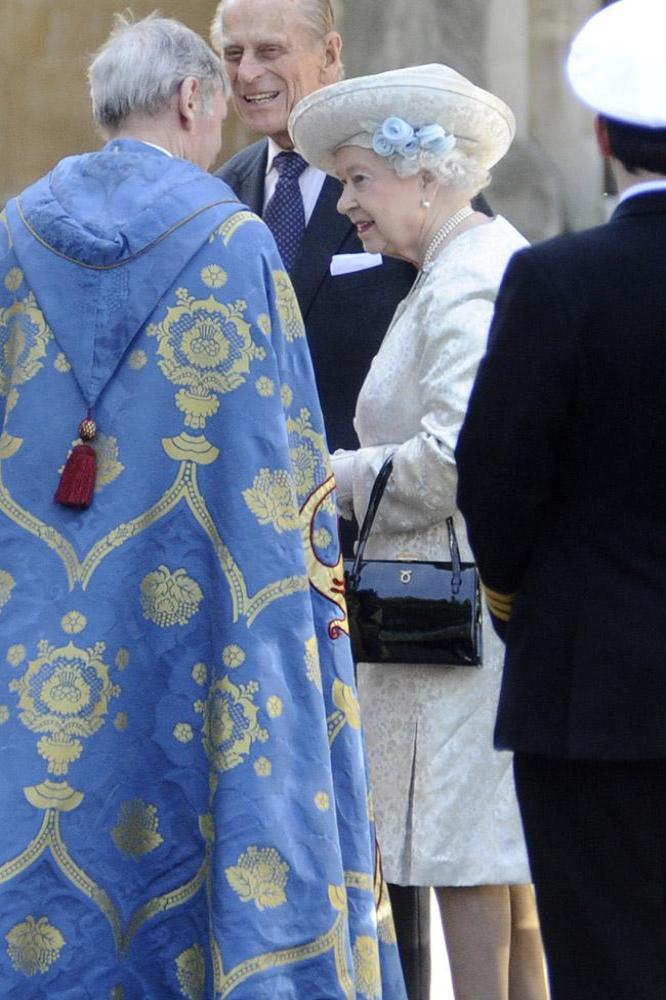 Queen Elizabeth at coronation service