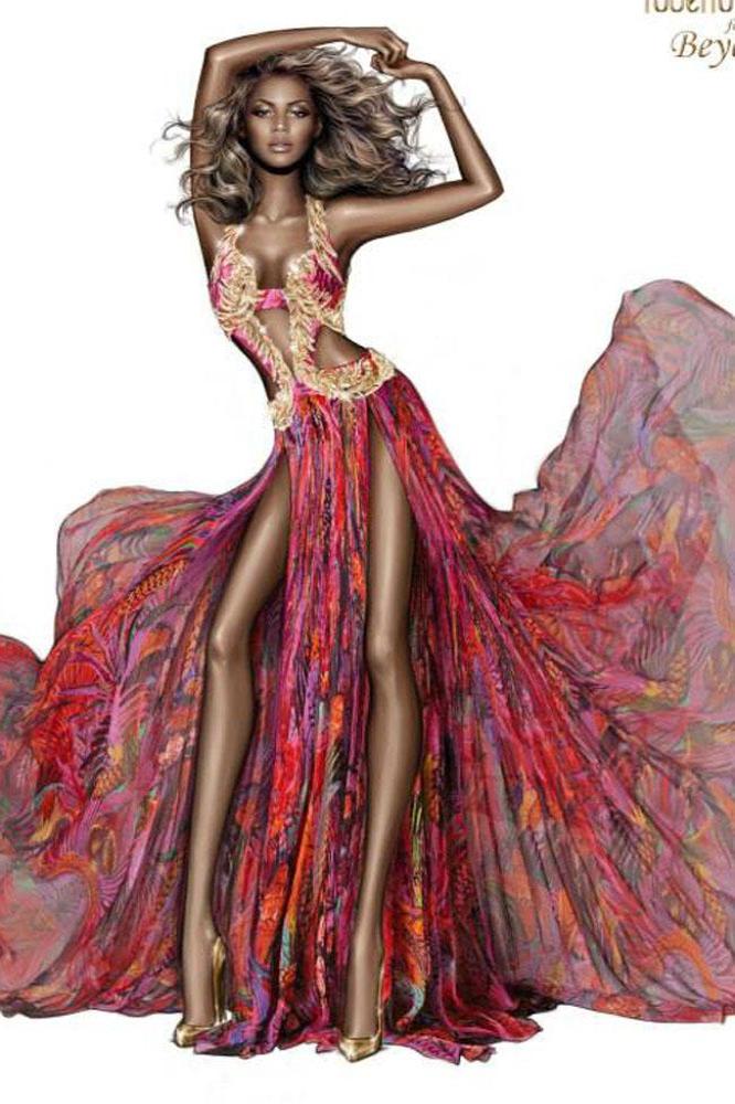 Roberto Cavalli's Beyonce sketch