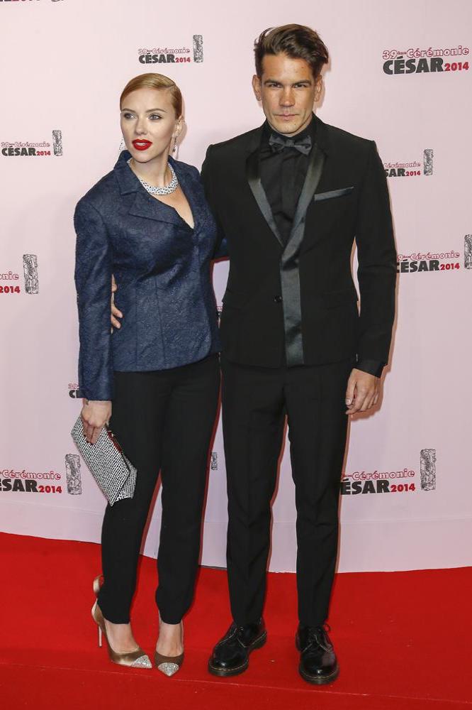 Scarlett Johansson and husband Romain Dauriac