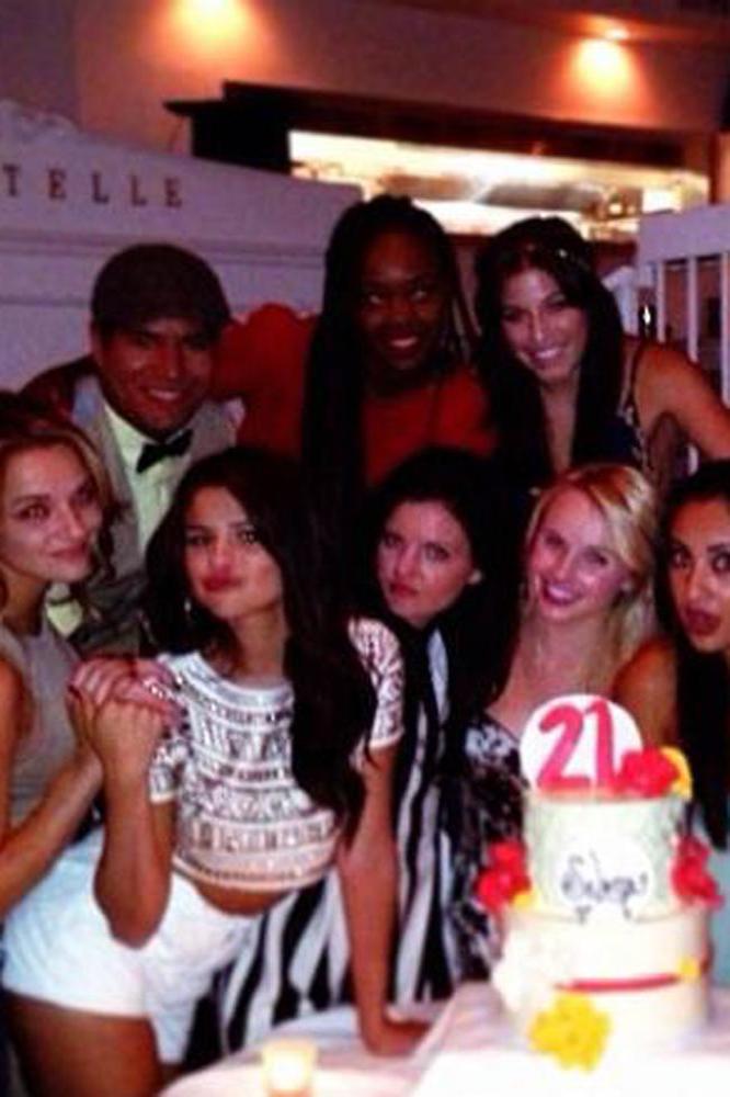 Selena Gomez and her friends on her 21st birthday