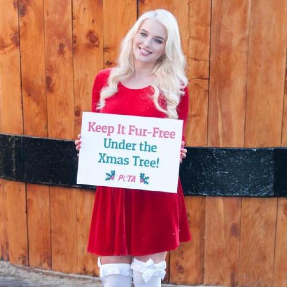 Helen Flanagan wearing her sexy Santa outfit