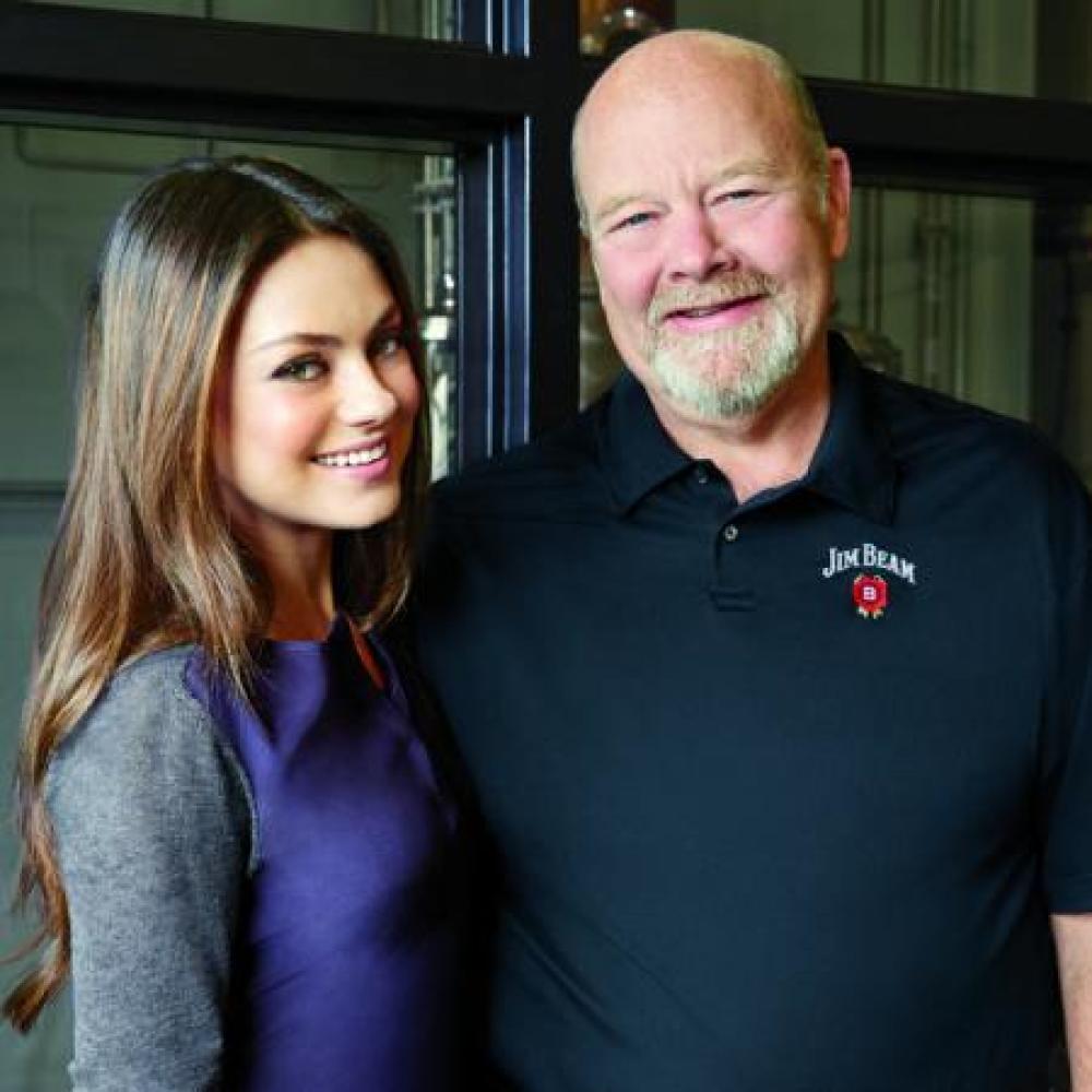 Mila Kunis with Master Distiller Fred Noe