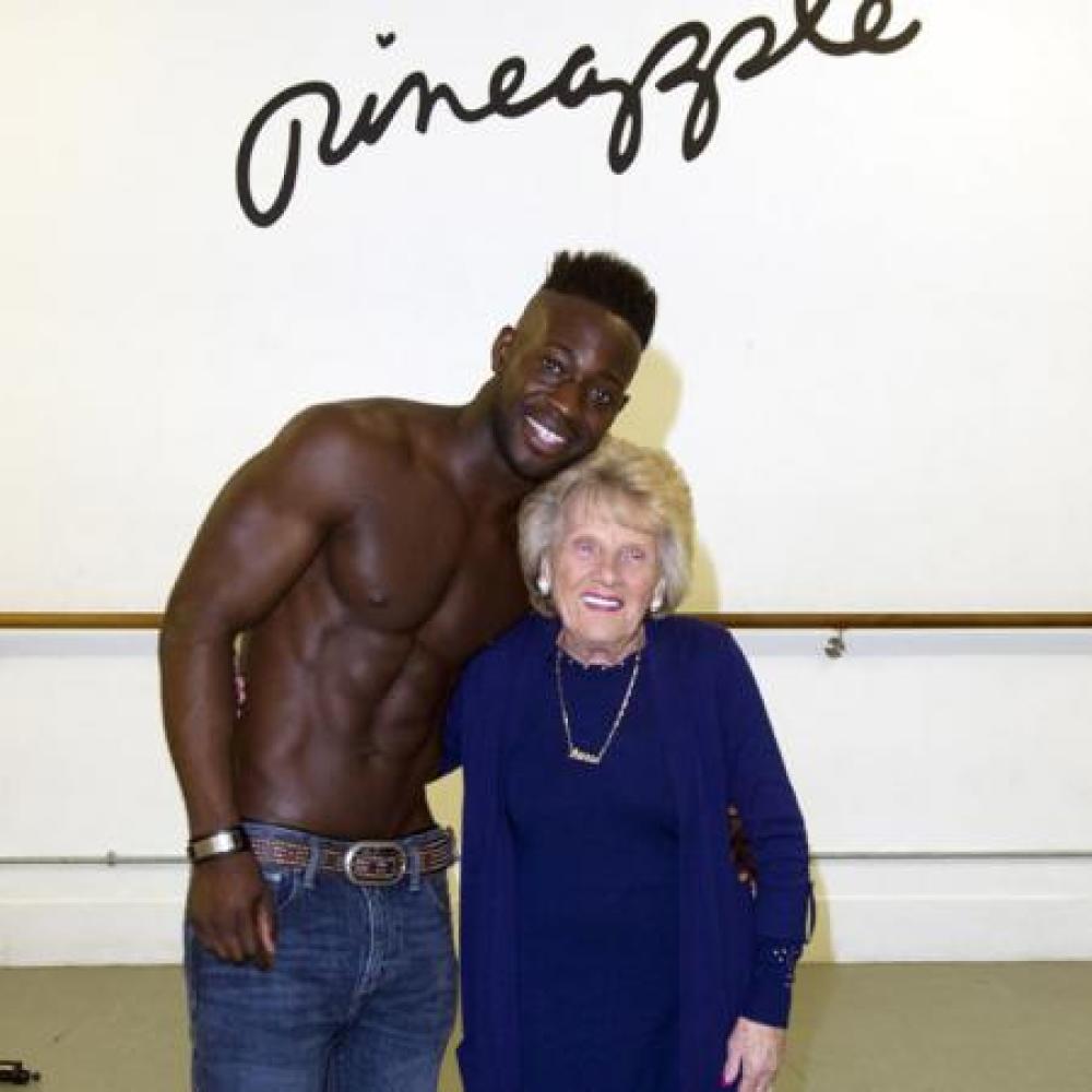 Nanny Pat with Dreamboys wannabe