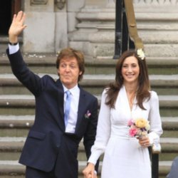 Sir Paul McCartney and wife Nancy Shevell on their wedding day