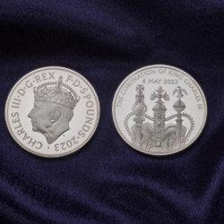 A commemorative coronation £5 coin