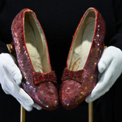 A pair of Judy Garland's ruby slippers have sold for $32.5 million