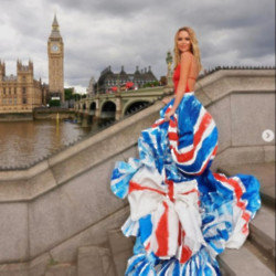 Amanda Holden marks Jubilee weekend with a Union Jack dress (c) Amanda Holden/Instagram