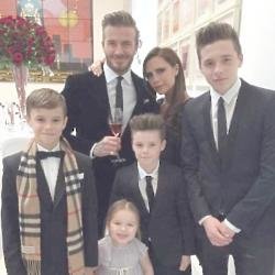 David and Victoria Beckham with their four children