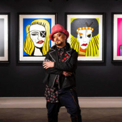 Boy George has unveiled his debut limited edition collection of paintings with Castle Fine Arts