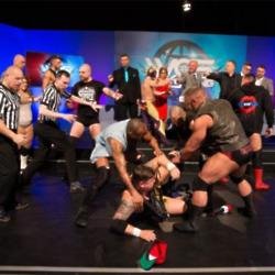 Brawl breaks out at World of Sport Wrestling series launch