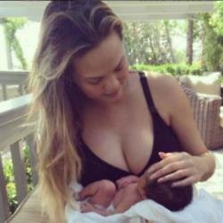 Chrissy Teigen and Luna 