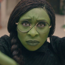 Cynthia Erivo dons green make-up for her role in Wicked