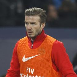 David Beckham playing for Paris Saint Germain