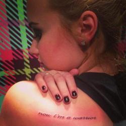 Demi Lovato's 'Warrior' tattoo 