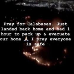 Fire in Calabasas, California (c) Kim Kardashian West 