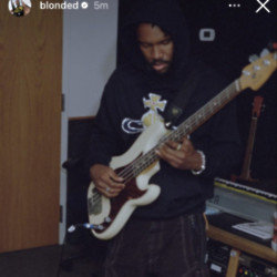 Frank Ocean has been in the studio laying down some bass