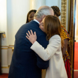 Geri Horner embraced King Charles at The Prince's Trust event