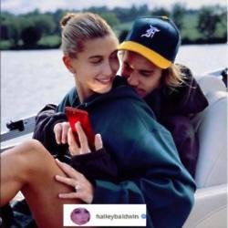 Hailey Baldwin and Justin Bieber (c) Instagram