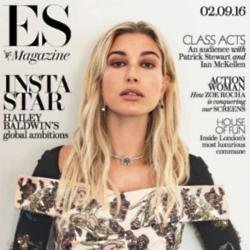 Hailey Baldwin on the cover of ES Magazine