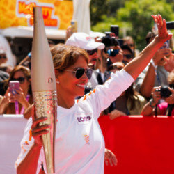 Halle Berry carried the Olympic flame through Cannes