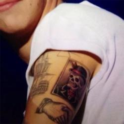 Harry Styles' skull tattoo