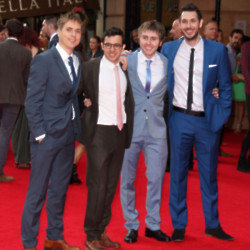 James Buckley (second right) is still in touch with his Inbetweeners co-stars