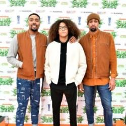 Jordan Banjo, Perri Kiely, and Ashley Banjo at SlimeFest 2019