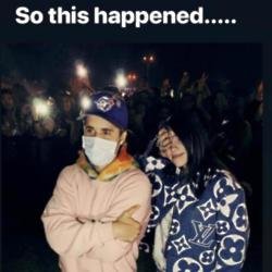 Justin Bieber and Billie Eilish at Coachella (c) Instagram Story 
