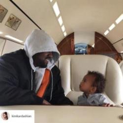 Kanye West and son Saint