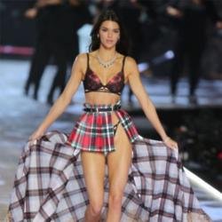Kendall Jenner walking in the Victoria's Secret Fashion Show