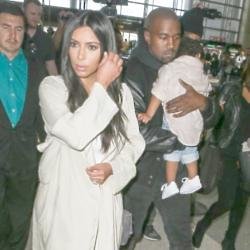 Kim, Kanye and North