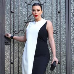 Kim Kardashian stepped out in an on-trend monochrome look