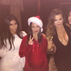 Kim Kardashian West with sisters Khloe Kardashian, Kourtney Kardashian and Kendall Jenner at the all-girl female bash