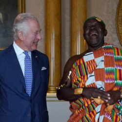 King Charles had a laugh ahead of his coronation when he met his Ghanaian counterpart, Ashanti King Otumfuo Osei Tutu II