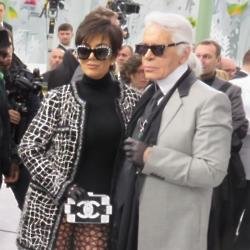 Kris Jenner with Karl Lagerfeld