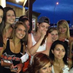 Kristen Stewart at Hooters