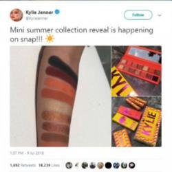 Kylie Jenner's new line (c) Twitter