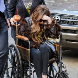 Lady Gaga in her wheelchair