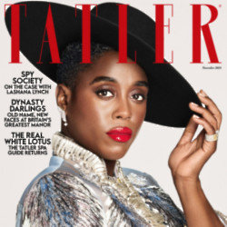 Lashana Lynch covers Tatler. Photo by  Victor Demarchelier