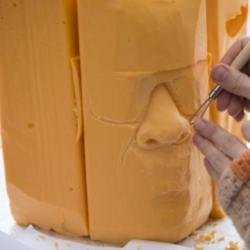 Man carves slab of cheese into The Hulk