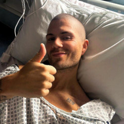 Max George has been rushed to hospital