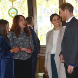 Meghan Markle and Prince Harry at the Crown Liquor Saloon